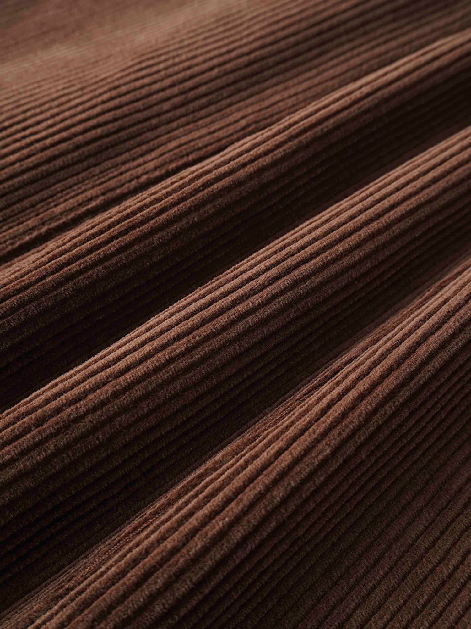 Button Down A-Line Corduroy Skirt-Dark Brown