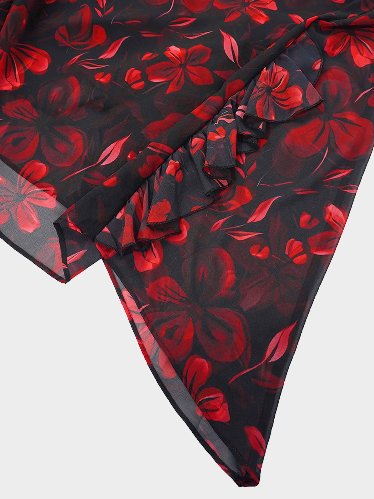 Asymmetrical Hem Dress-Spring Floral Bouquet