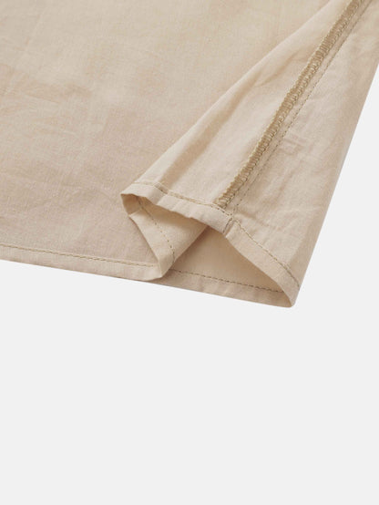 Side Overlay Skirt - Brown Plaid