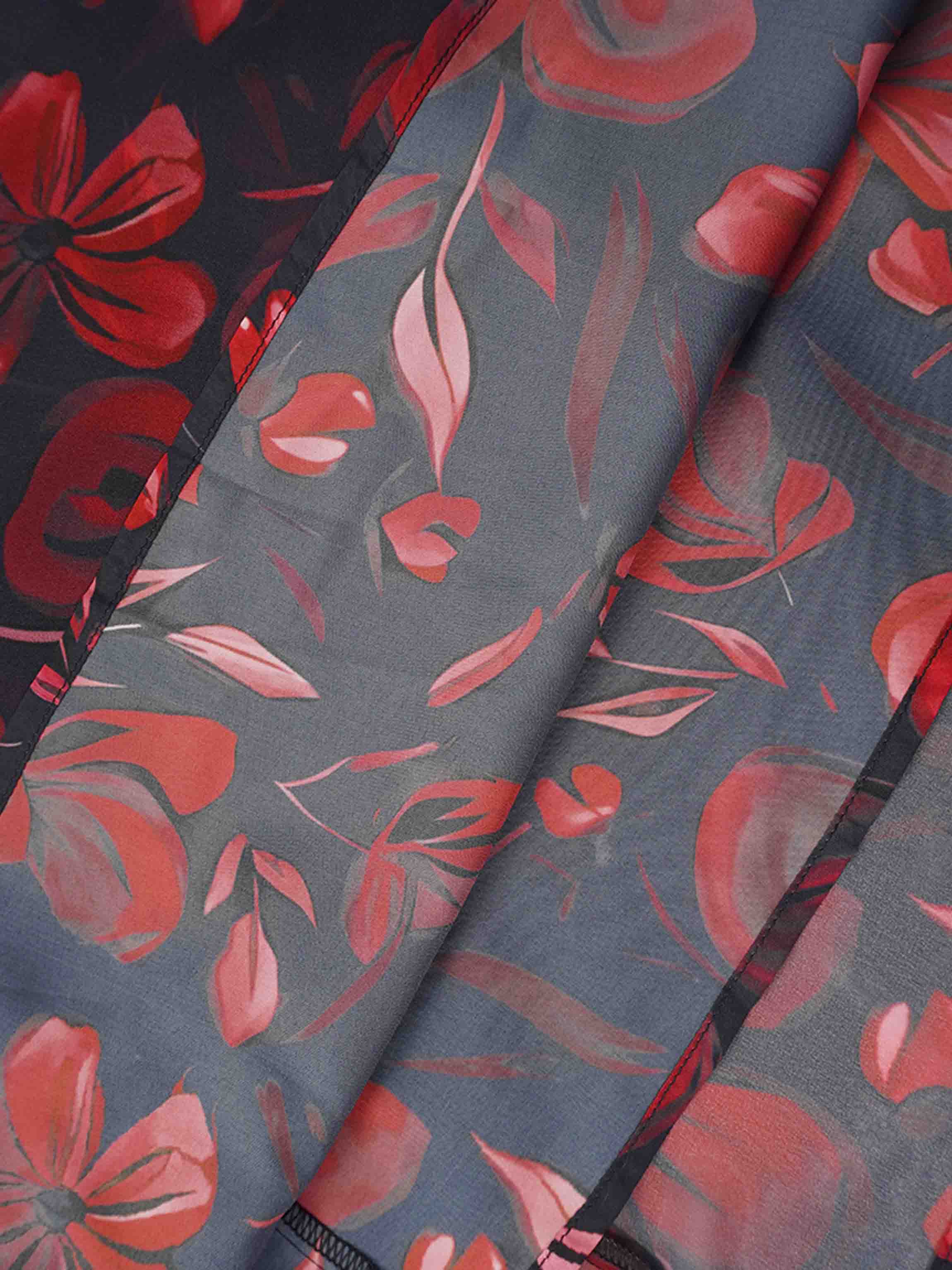 Asymmetrical Hem Dress-Spring Floral Bouquet