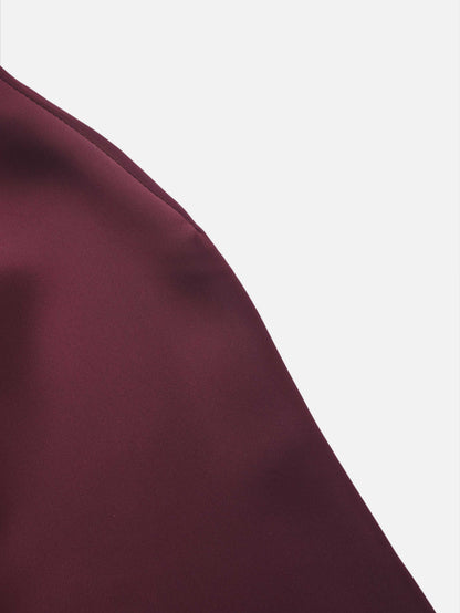 Center Ruffle Dress - Wine