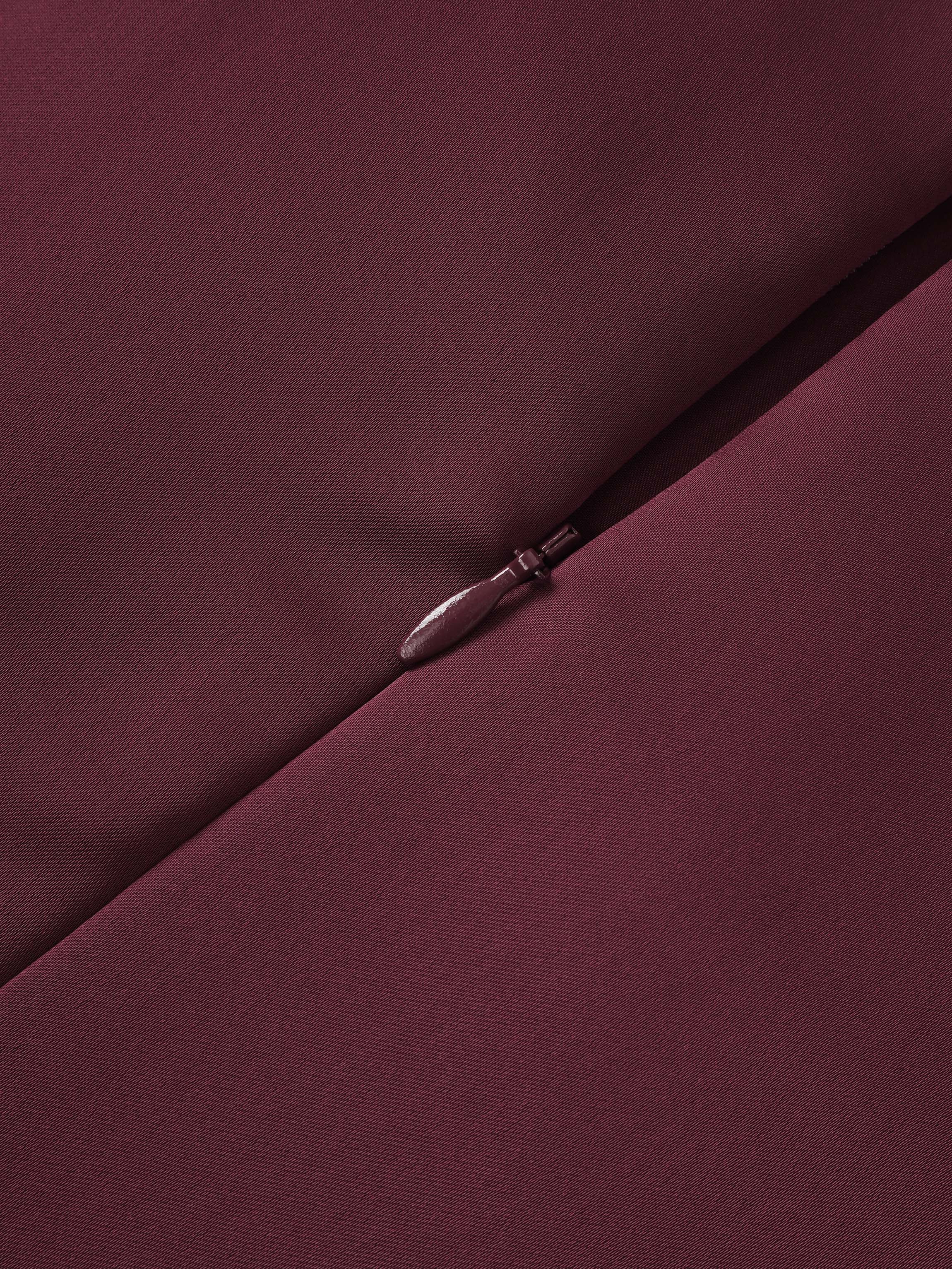 Center Ruffle Dress - Wine