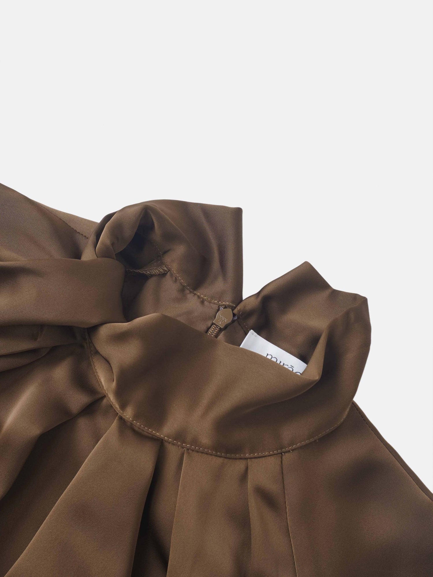 Center Ruffle Dress - Bronze
