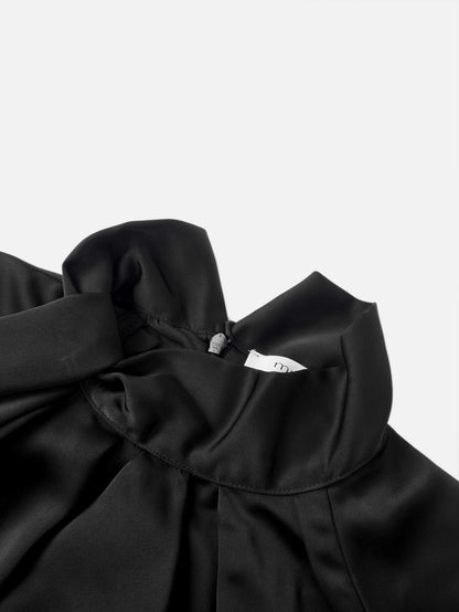 Center Ruffle Dress - Black