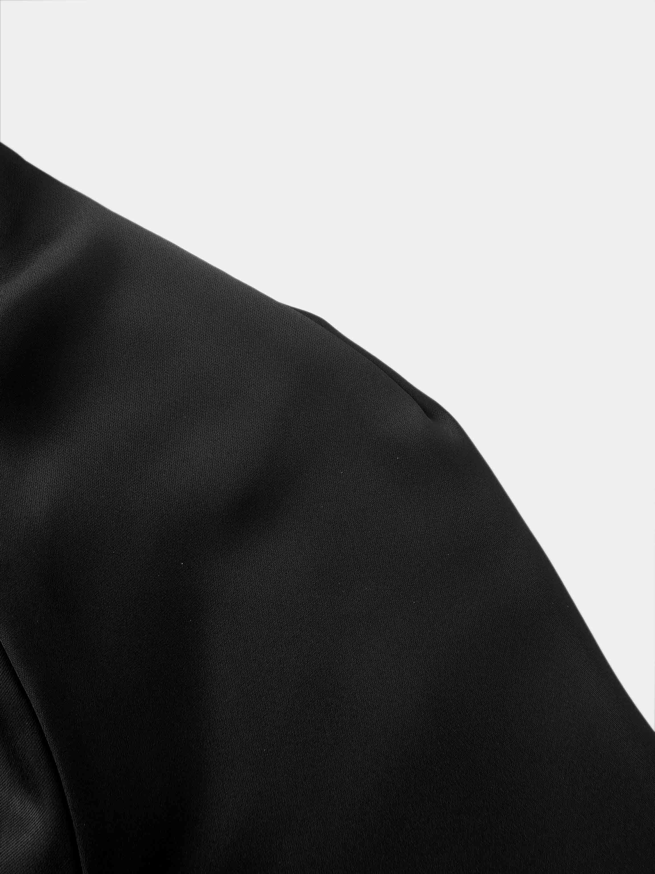 Center Ruffle Dress - Black