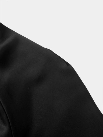 Center Ruffle Dress - Black