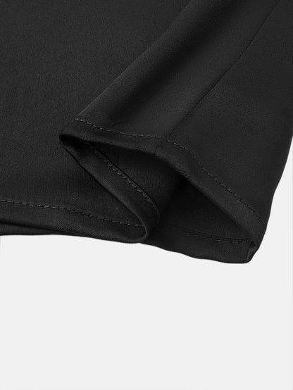 Center Ruffle Dress - Black