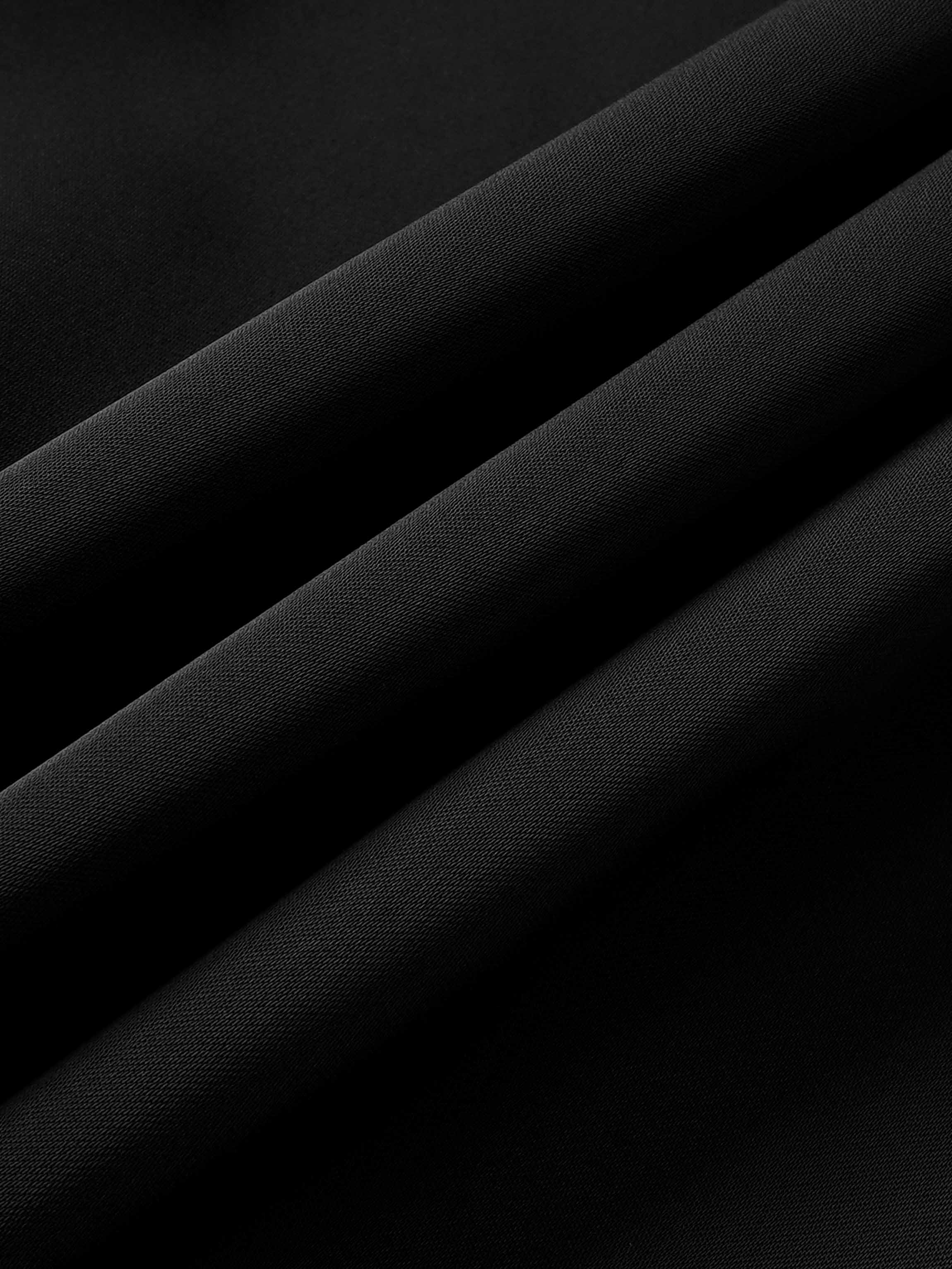 Center Ruffle Dress - Black
