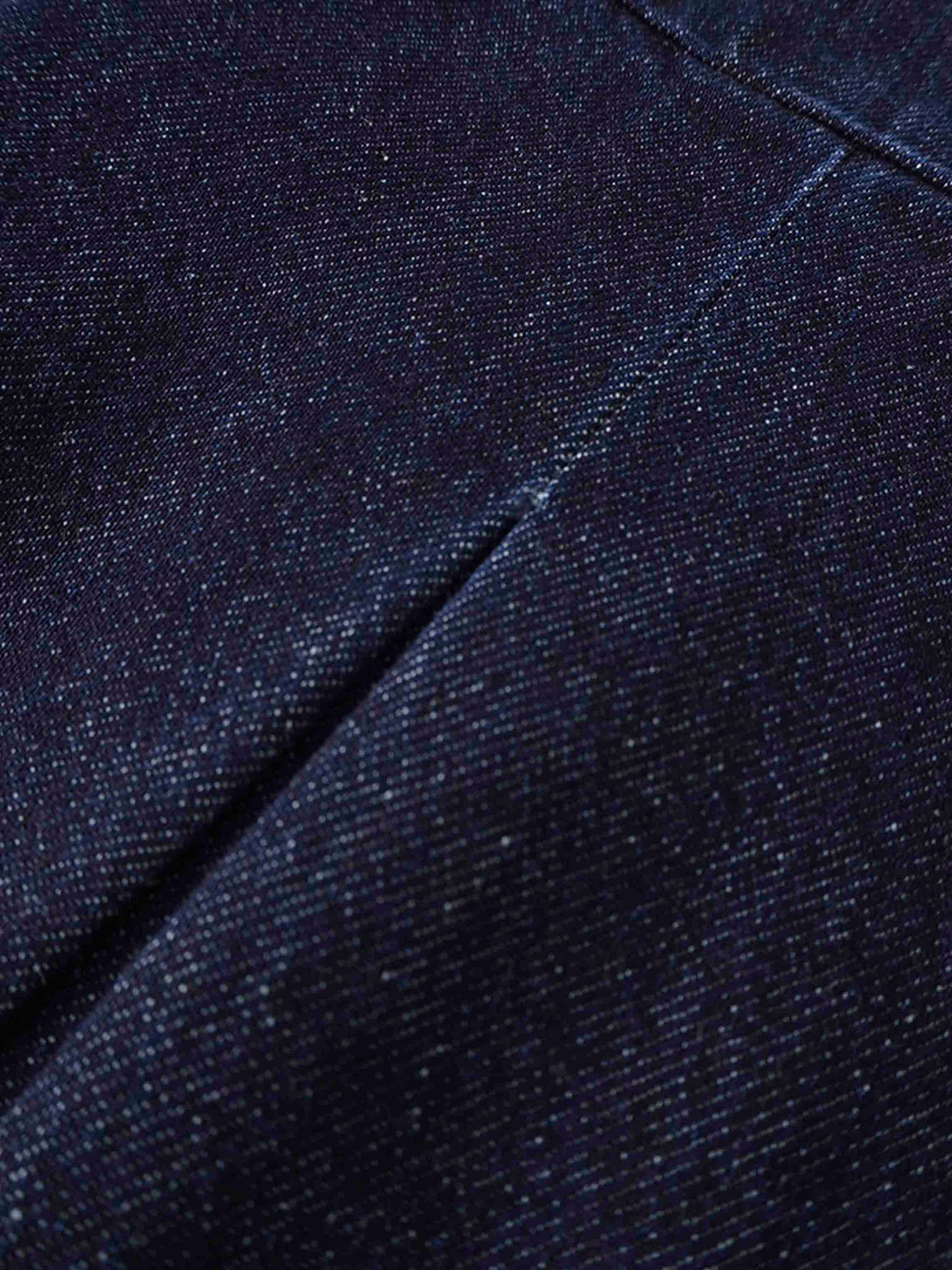 Yoke Pleated Denim Skirt-Blue