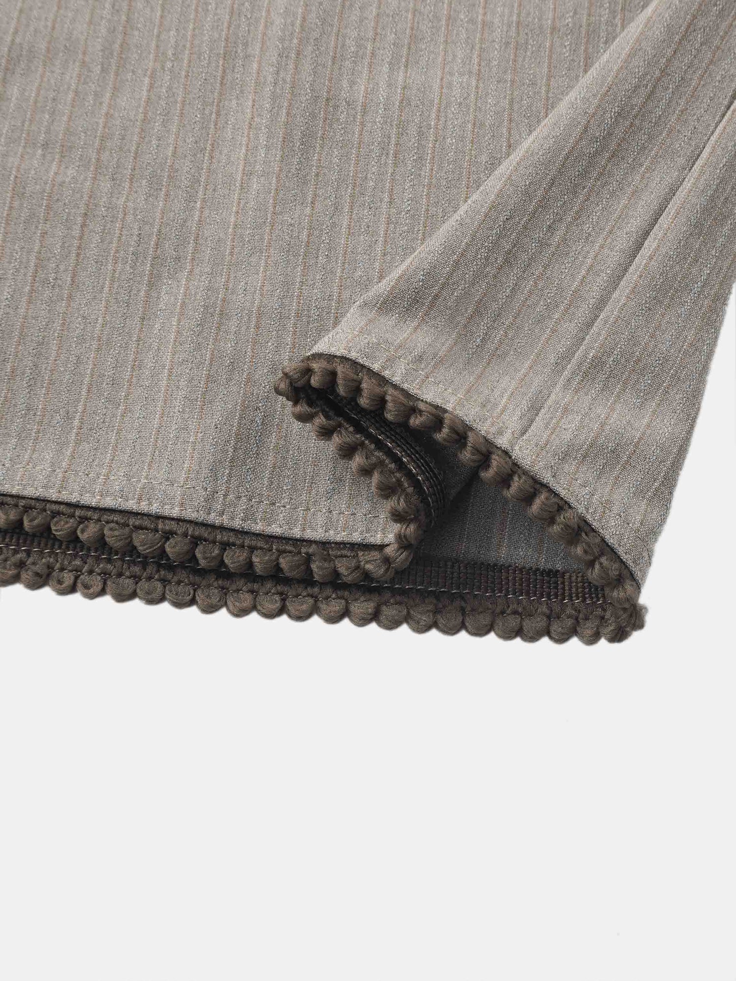 Wrap Shirtdress - Taupe Pinstripe