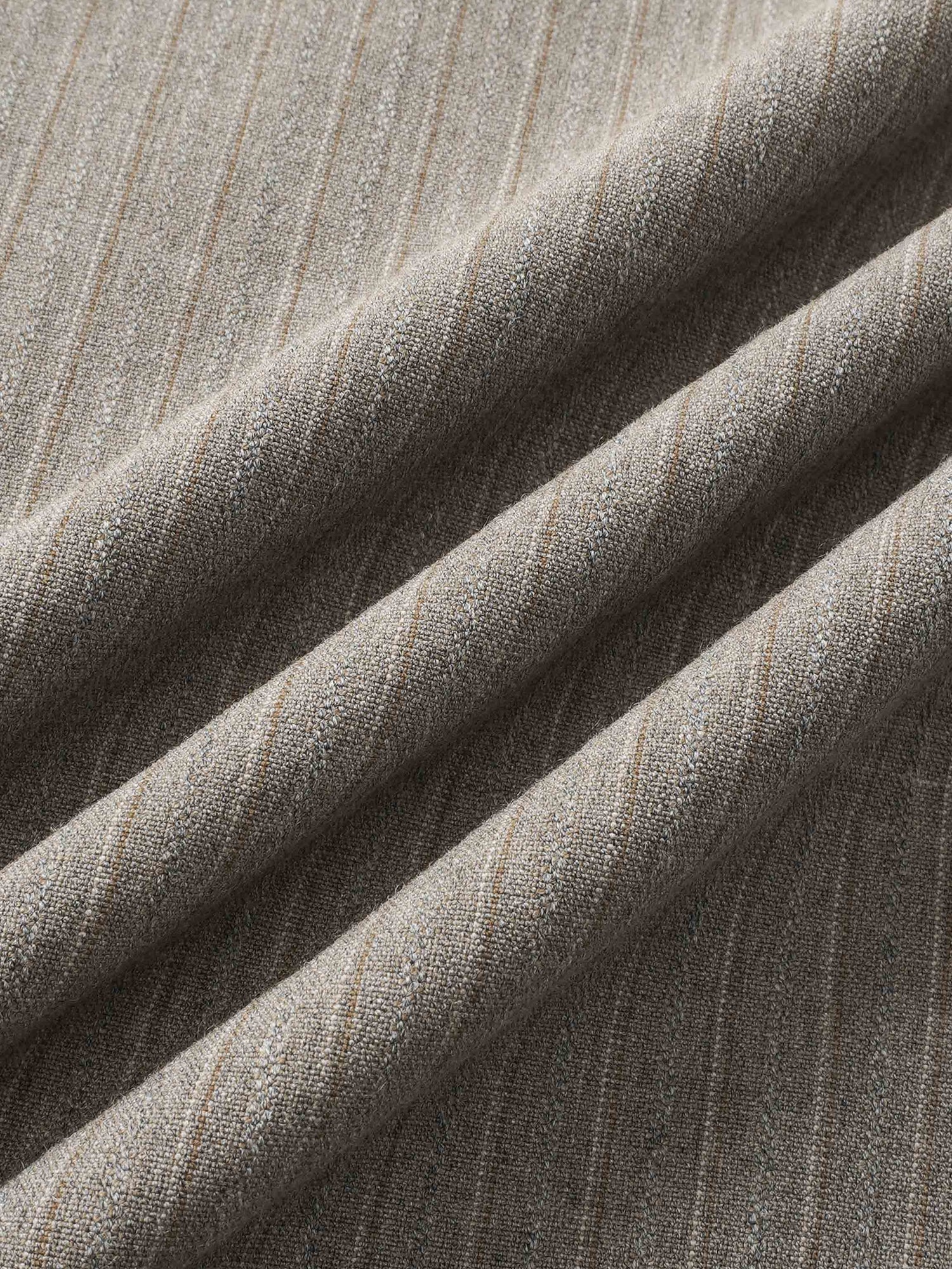 Wrap Shirtdress - Taupe Pinstripe