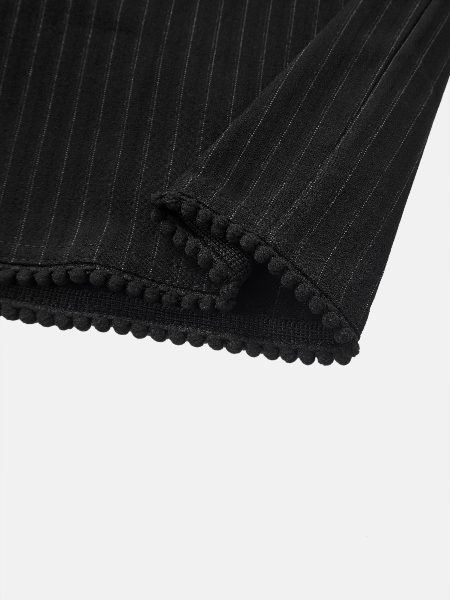 Wrap Shirtdress - Black Pinstripe