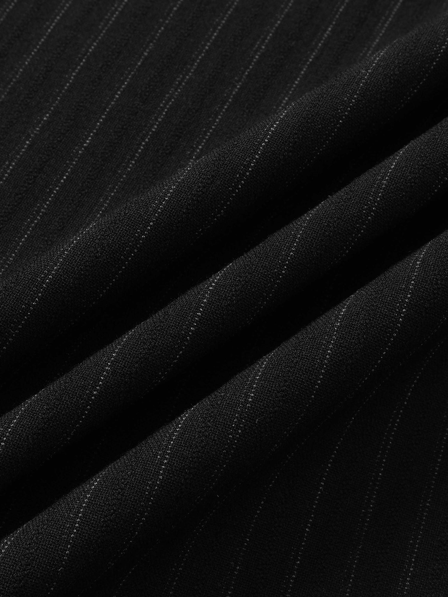 Wrap Shirtdress - Black Pinstripe