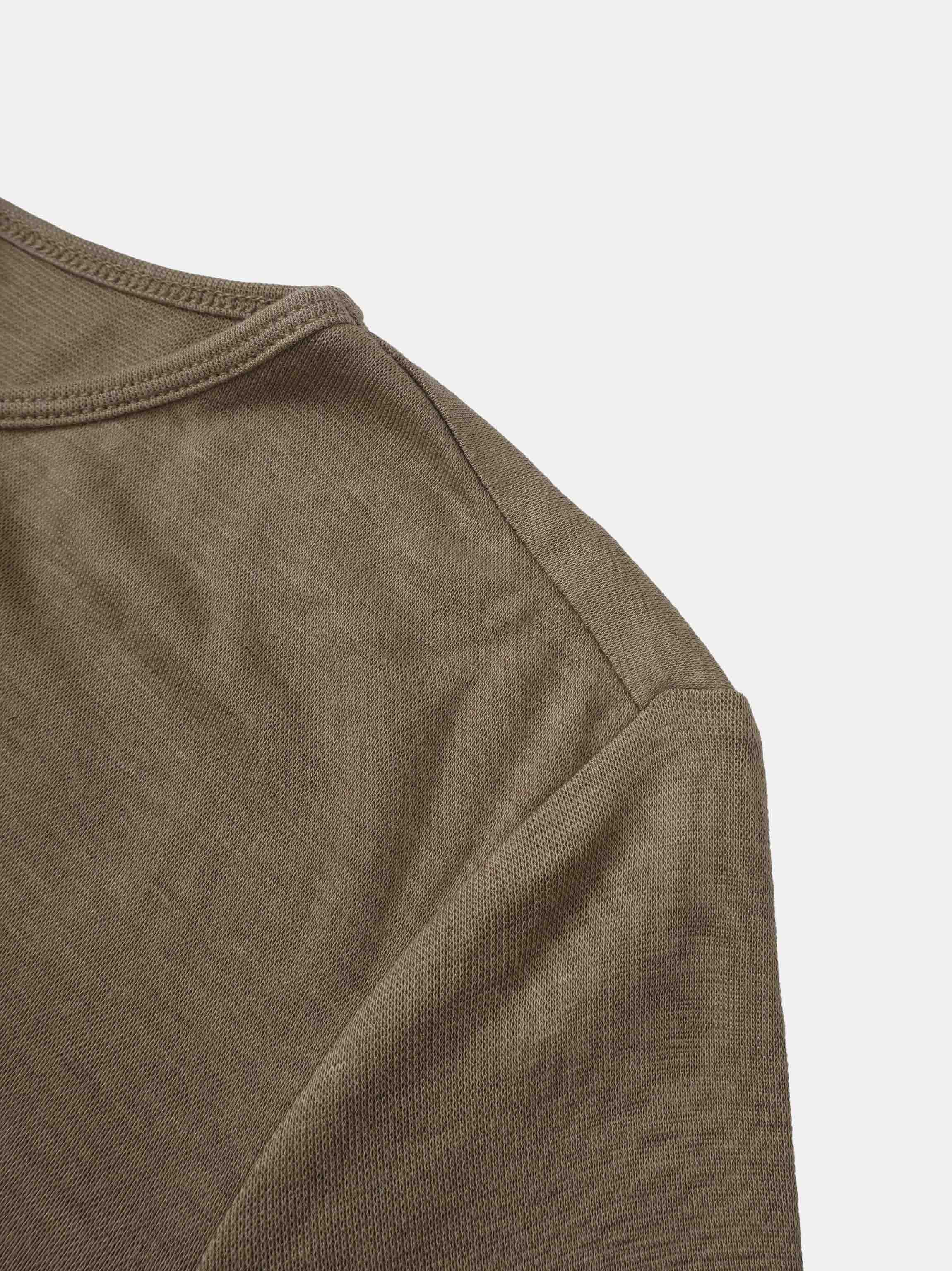 Bottom Crossover Knit Top - Tan