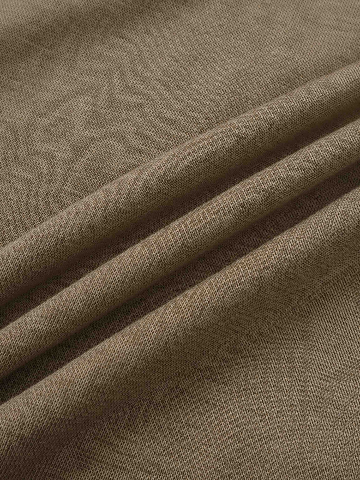 Bottom Crossover Knit Top - Tan