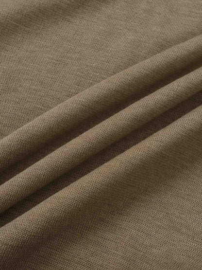 Bottom Crossover Knit Top - Tan