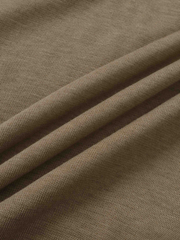 Bottom Crossover Knit Top - Tan