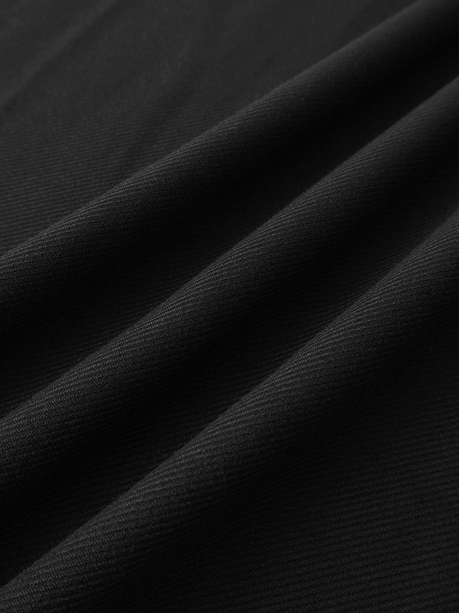 Elastic Waist Button Down Skirt-Black