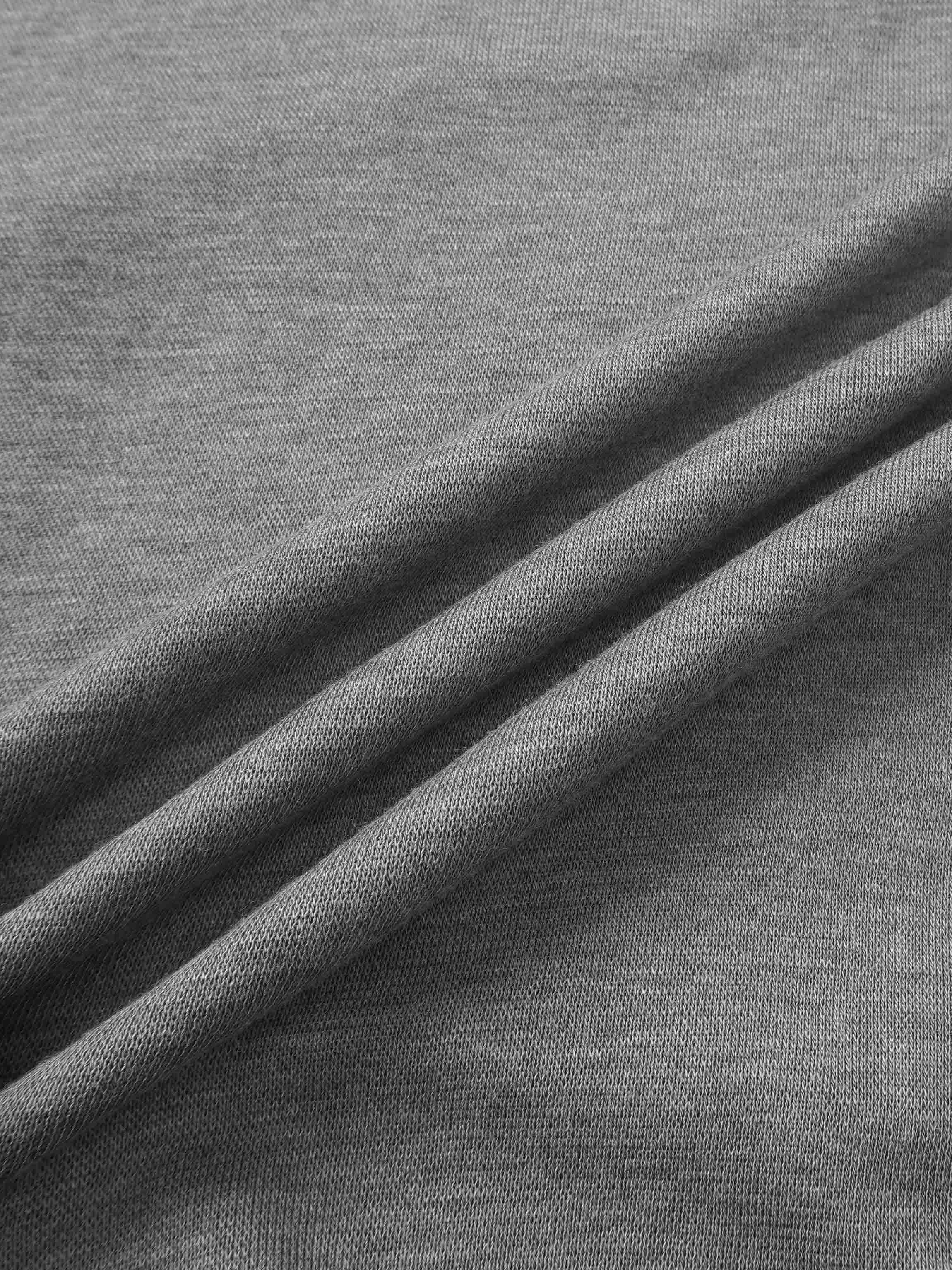 Bottom Crossover Knit Top - Grey