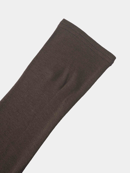 Bottom Crossover Knit Top - Brown