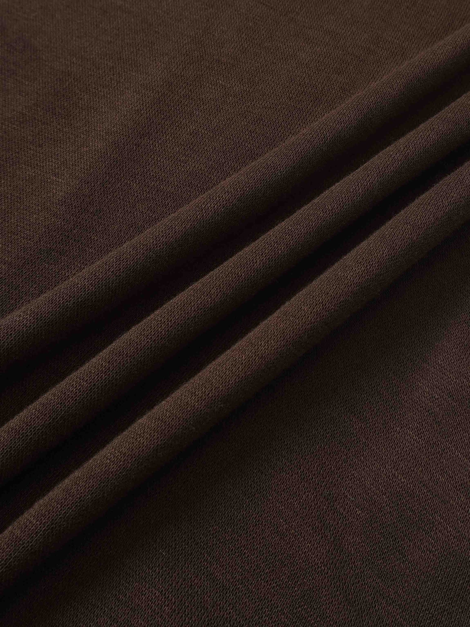 Bottom Crossover Knit Top - Brown