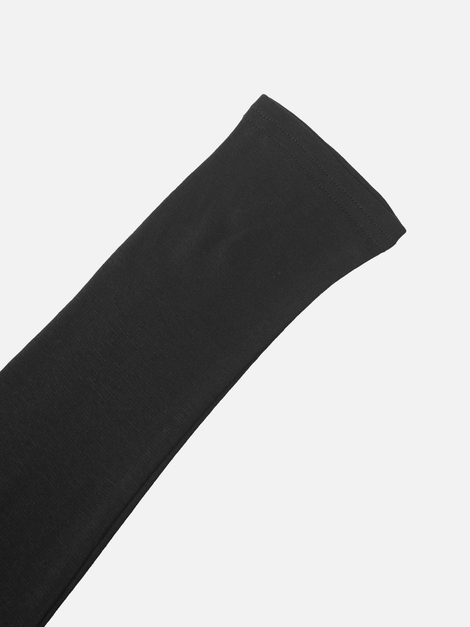 Bottom Crossover Knit Top -Black