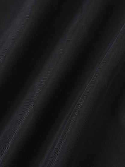 Dolman Sleeve Cupro Blouse-Black