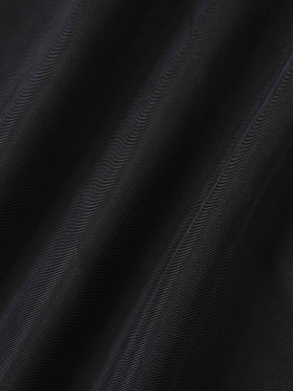 Dolman Sleeve Cupro Blouse-Black