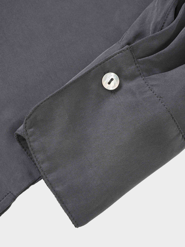 Dolman Sleeve Cupro Blouse-Grey