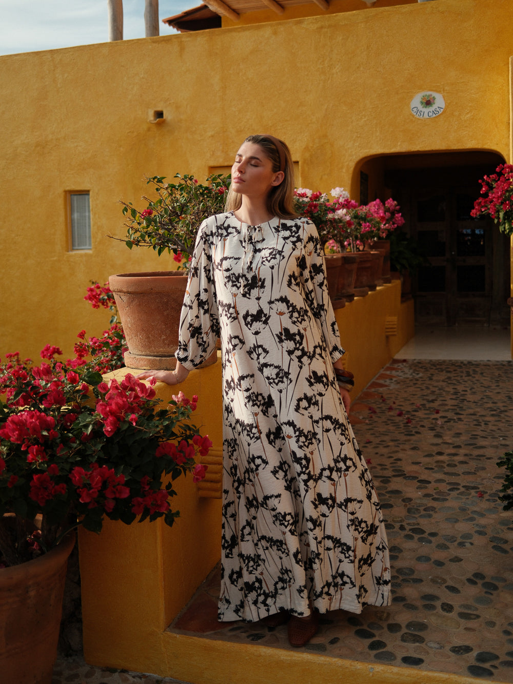 Neck Tie Boho Dress-Wish Flower
