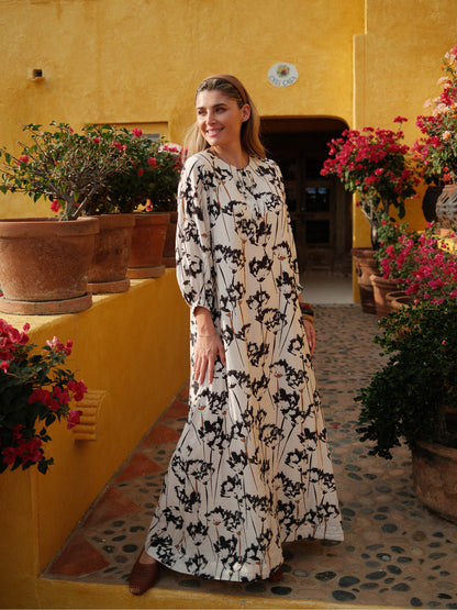 Neck Tie Boho Dress-Wish Flower