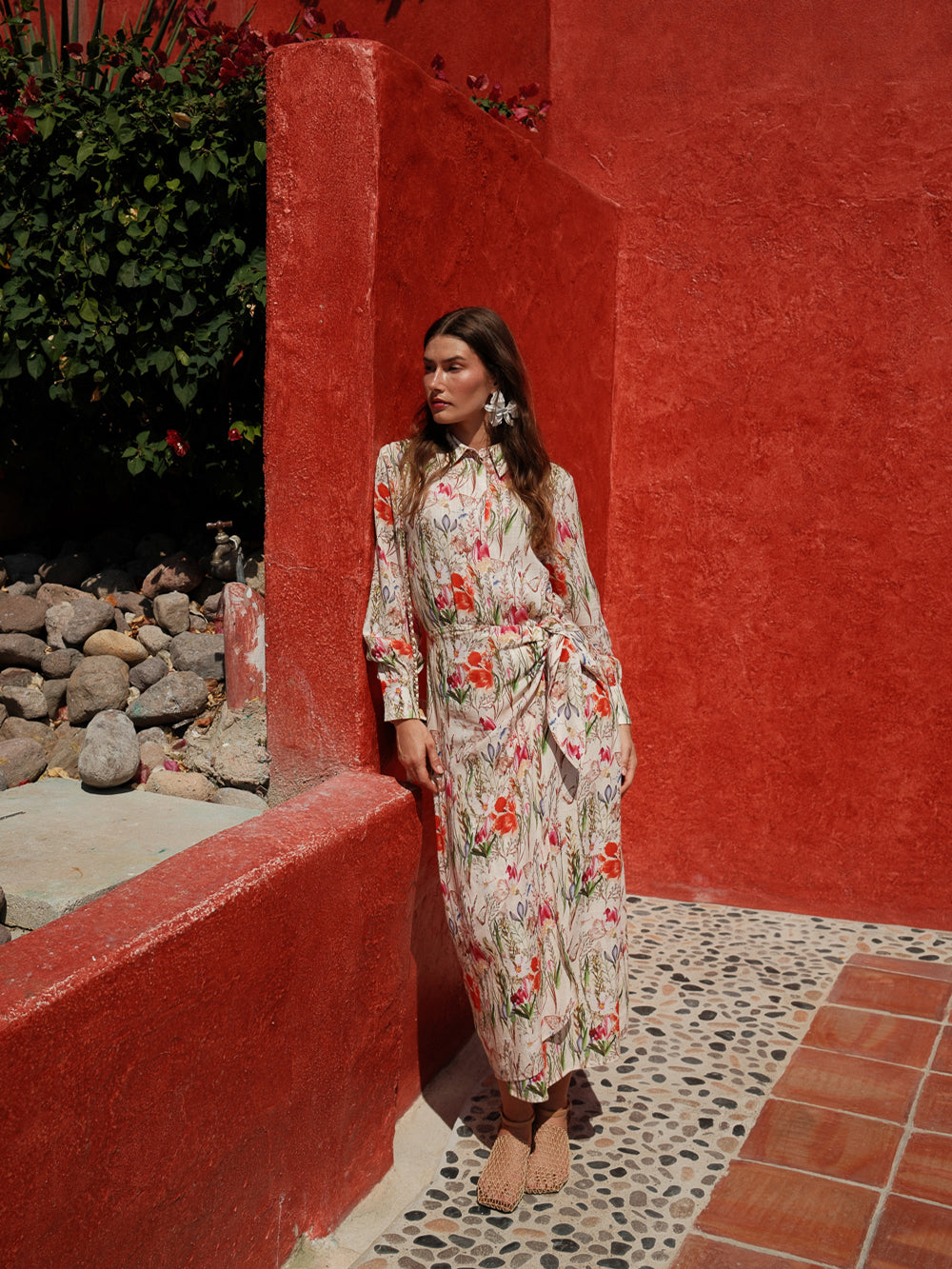 Wrap Shirtdress-Floral