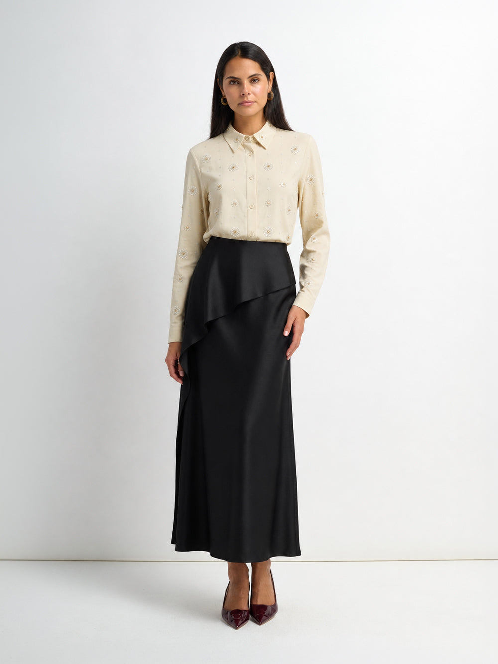 Embellished Blouse-Cream