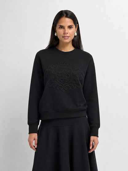 Embossed Sweatshirt - Black