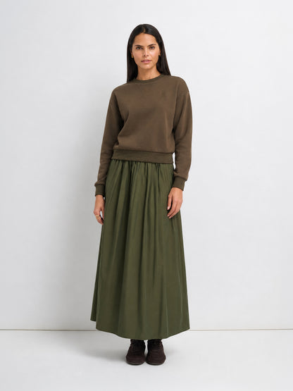 Embroidered Logo Sweatshirt - Olive