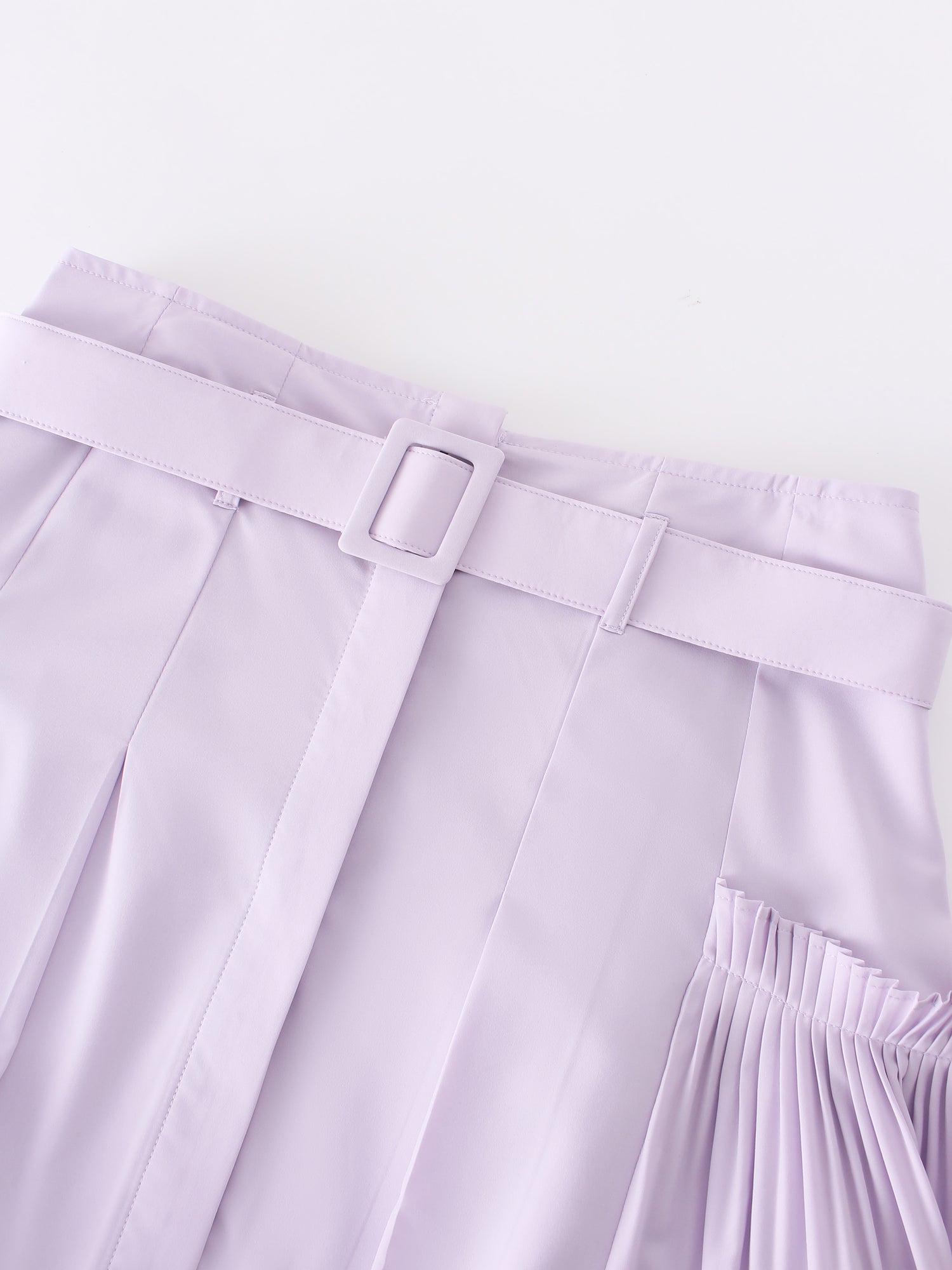 Pintuck Pocket Skirt-Lavender