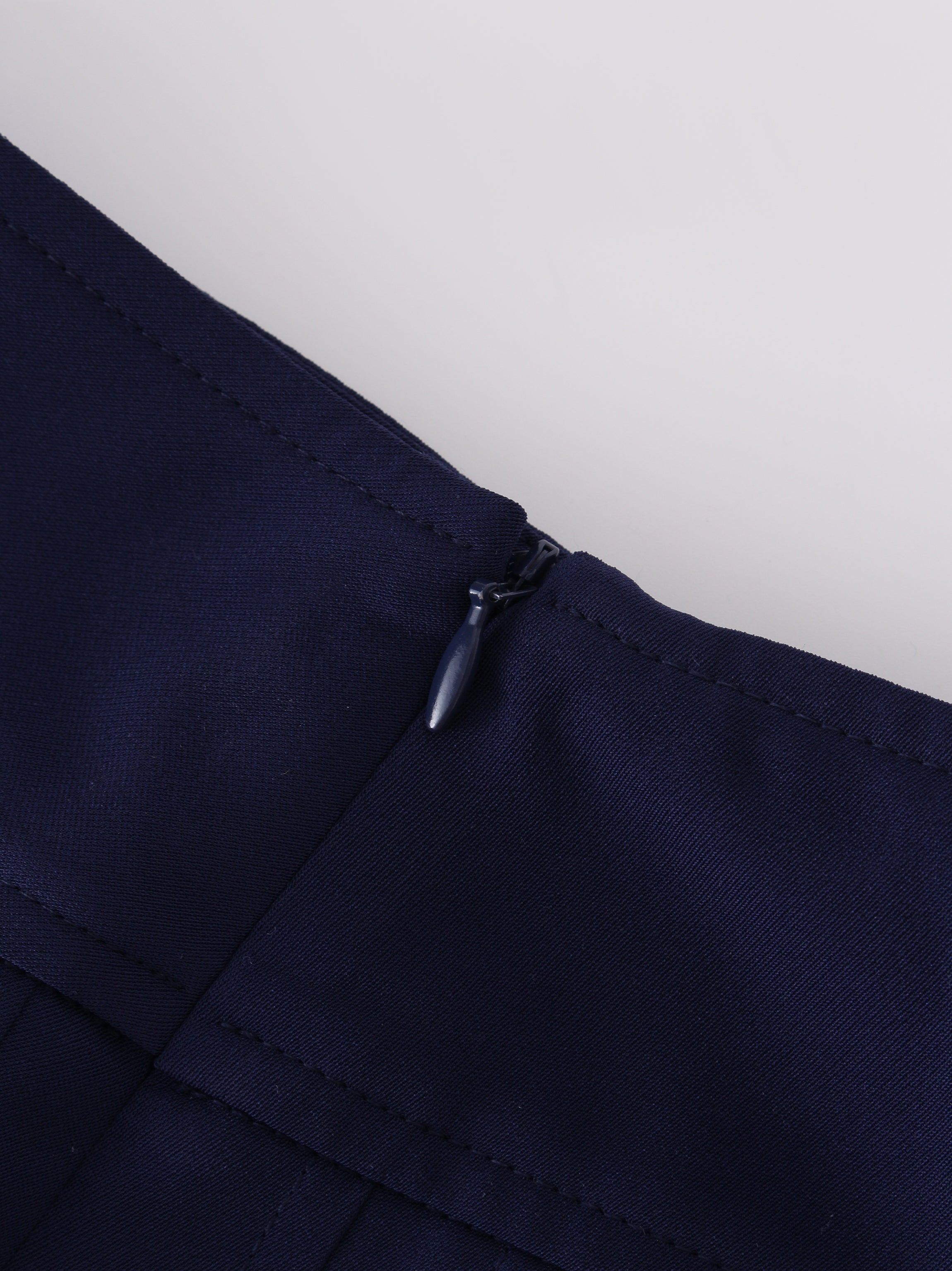 Yoke Pleated Skirt 37&quot;-Navy