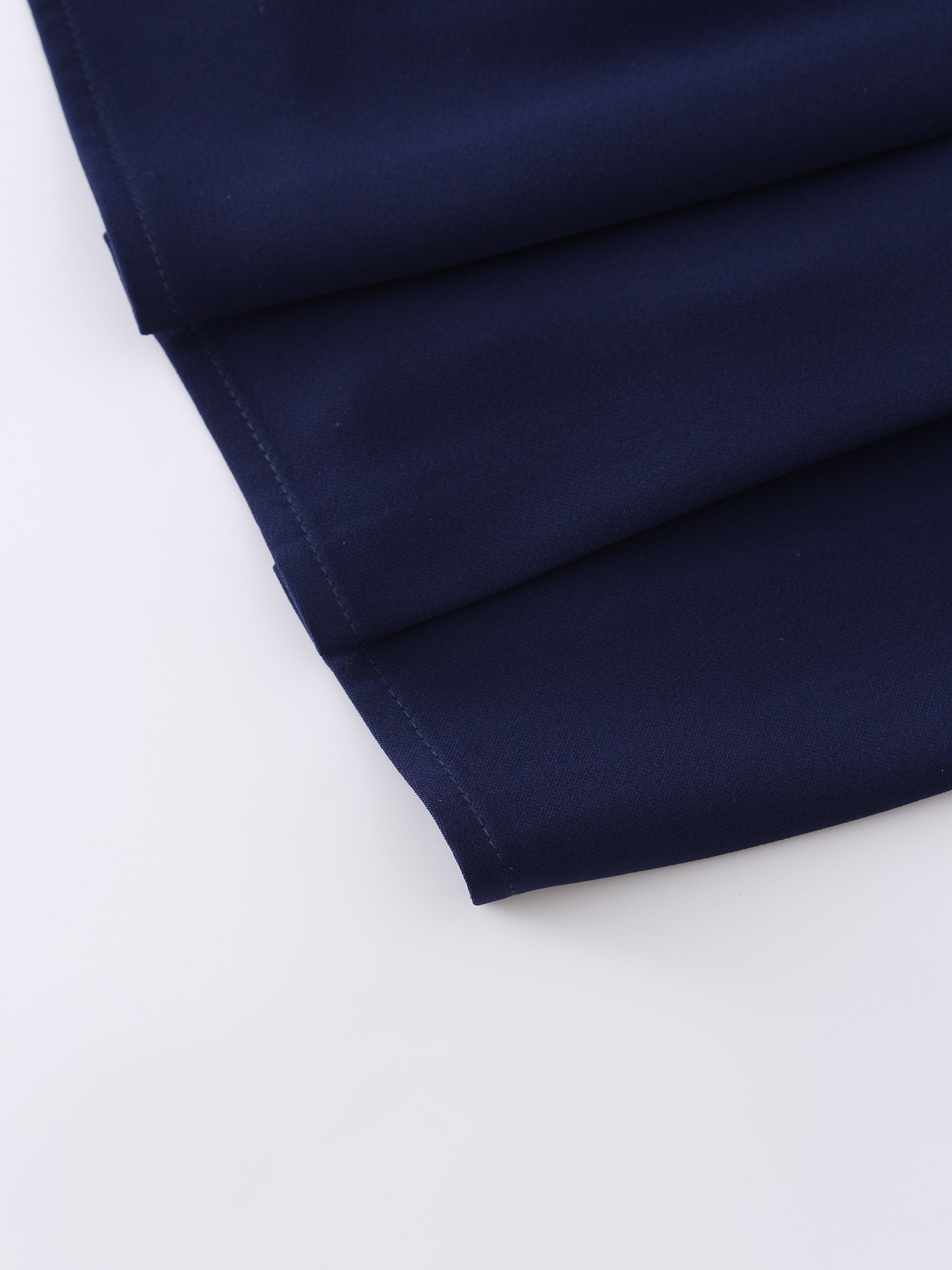 Yoke Pleated Skirt 37&quot;-Navy