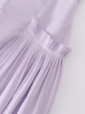 Pintuck Pocket Skirt-Lavender