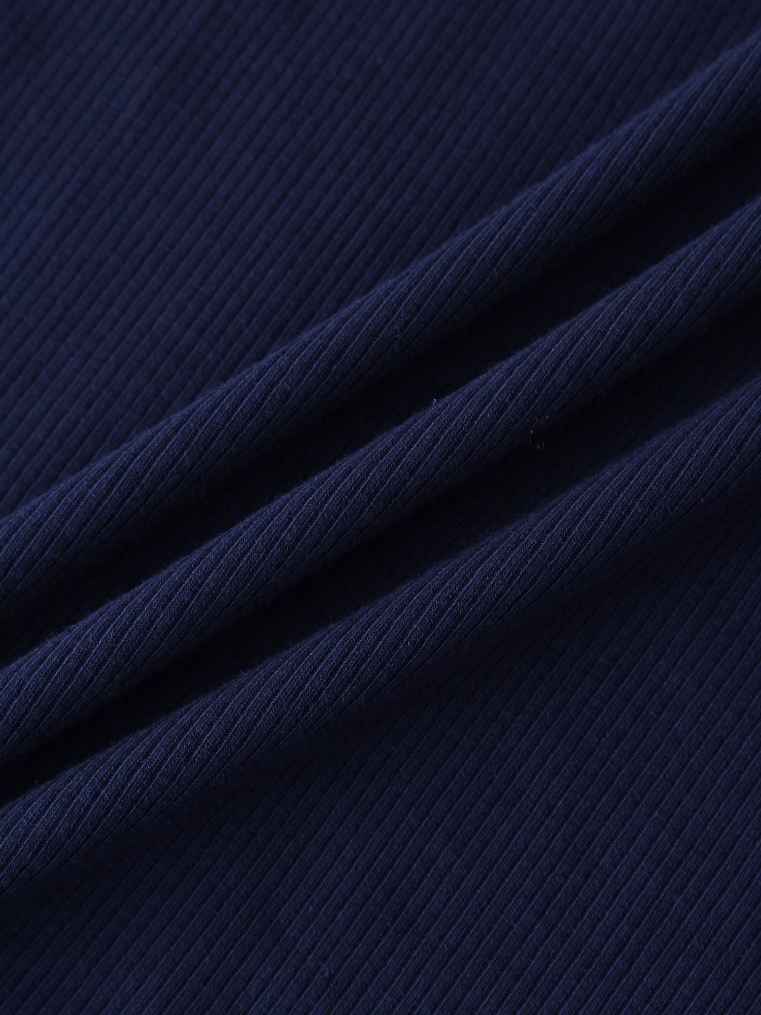 RIBBED HIGH V 3Q-NAVY