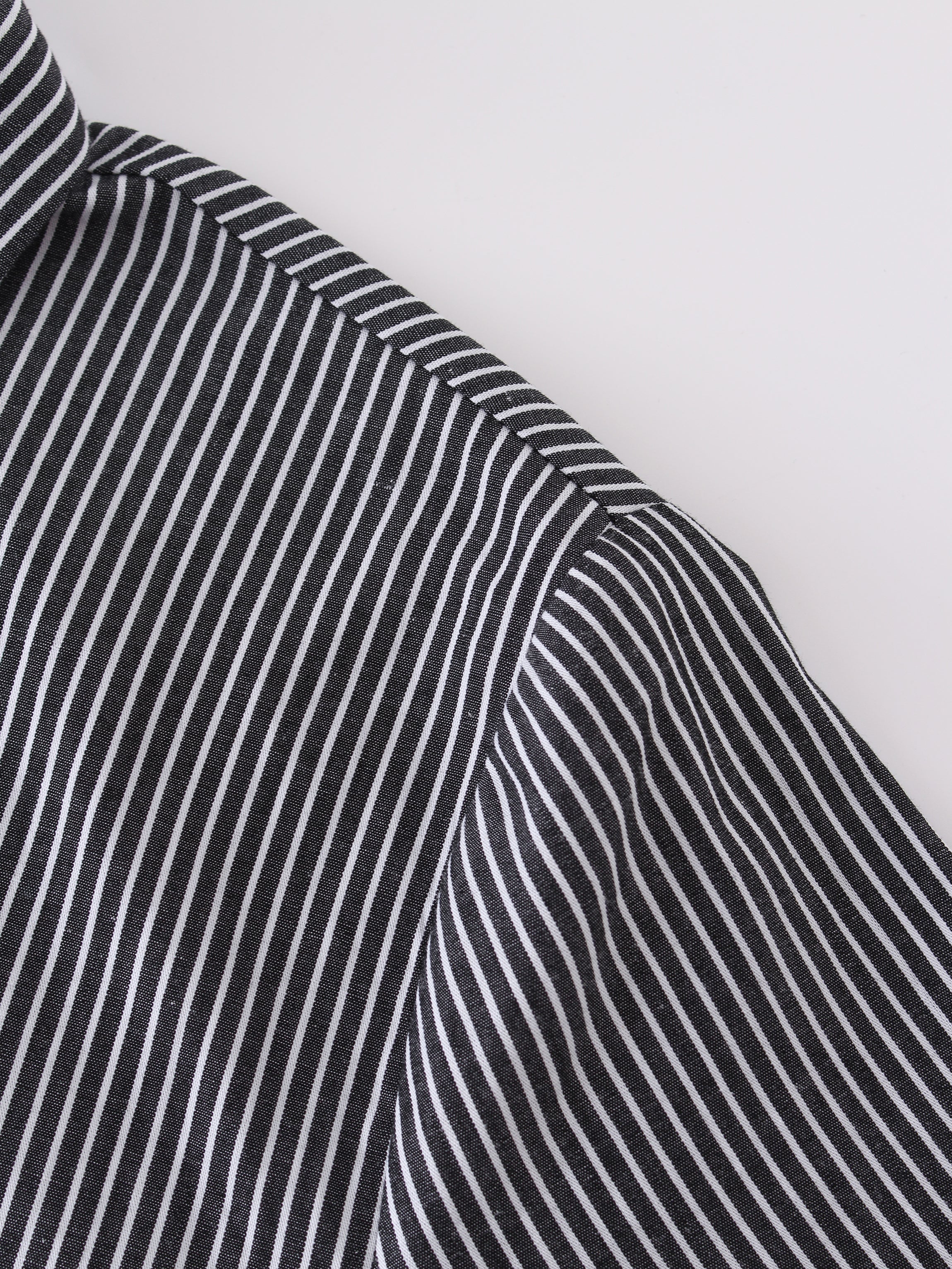 Monday Dress-B/W Pinstripe