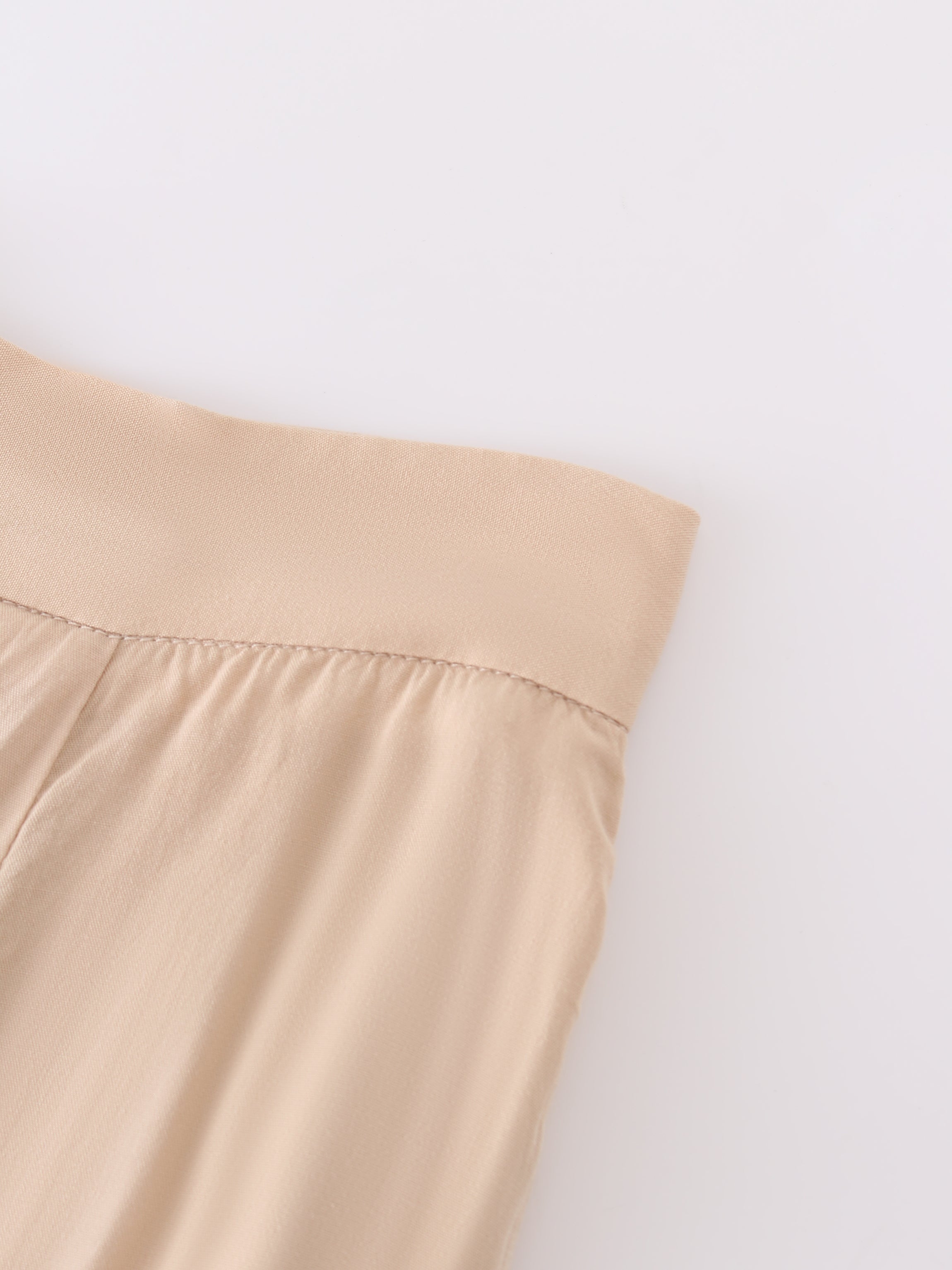 TRUMPET FLARE SKIRT-TAN