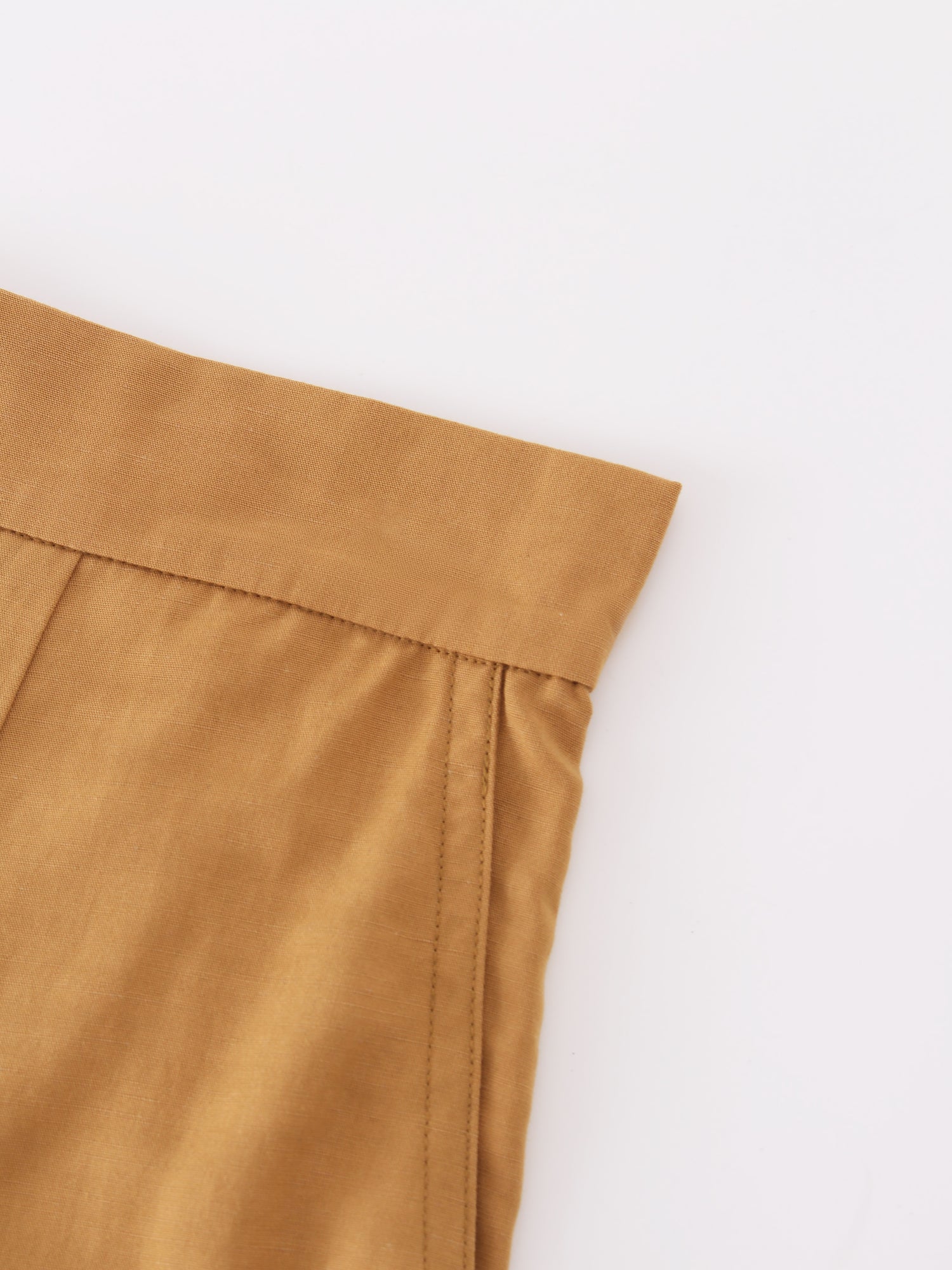 A-Line Seamed Skirt-Tan