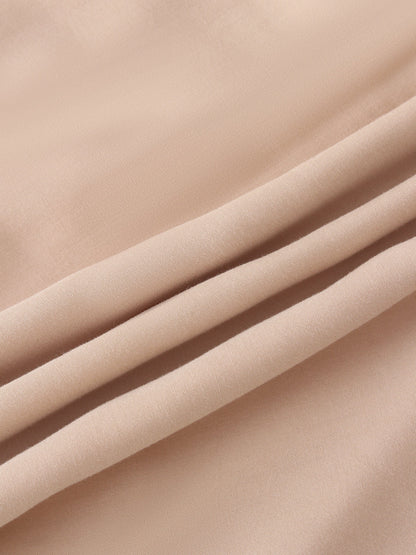 TRUMPET FLARE SKIRT-TAN
