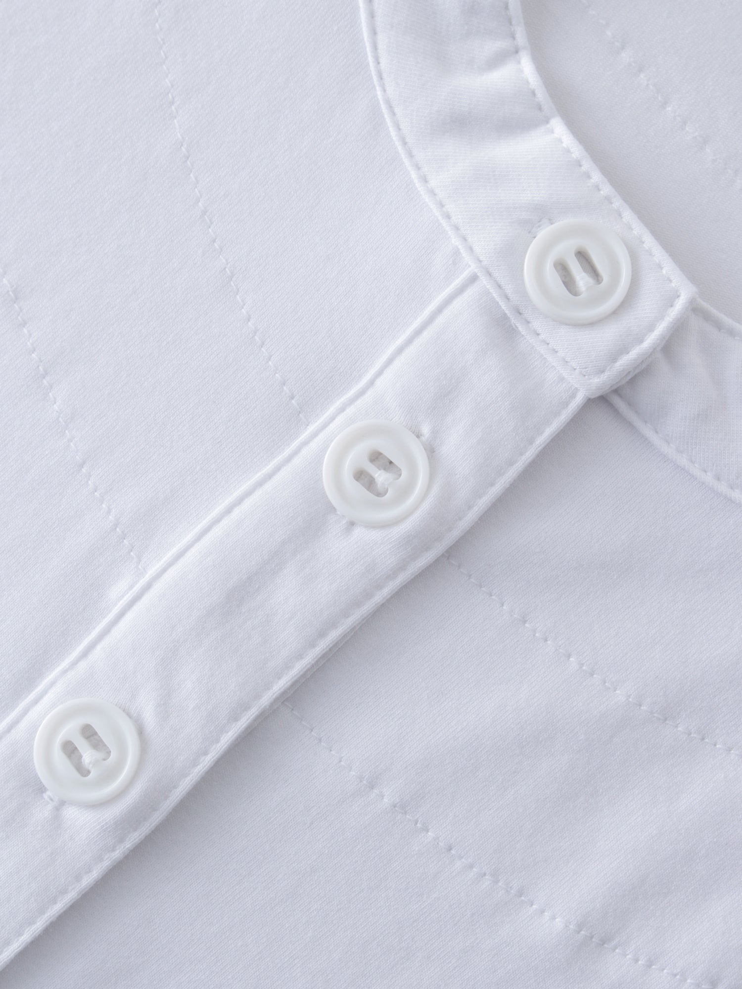 HENLEY DRAWSTRING TEE-WHITE