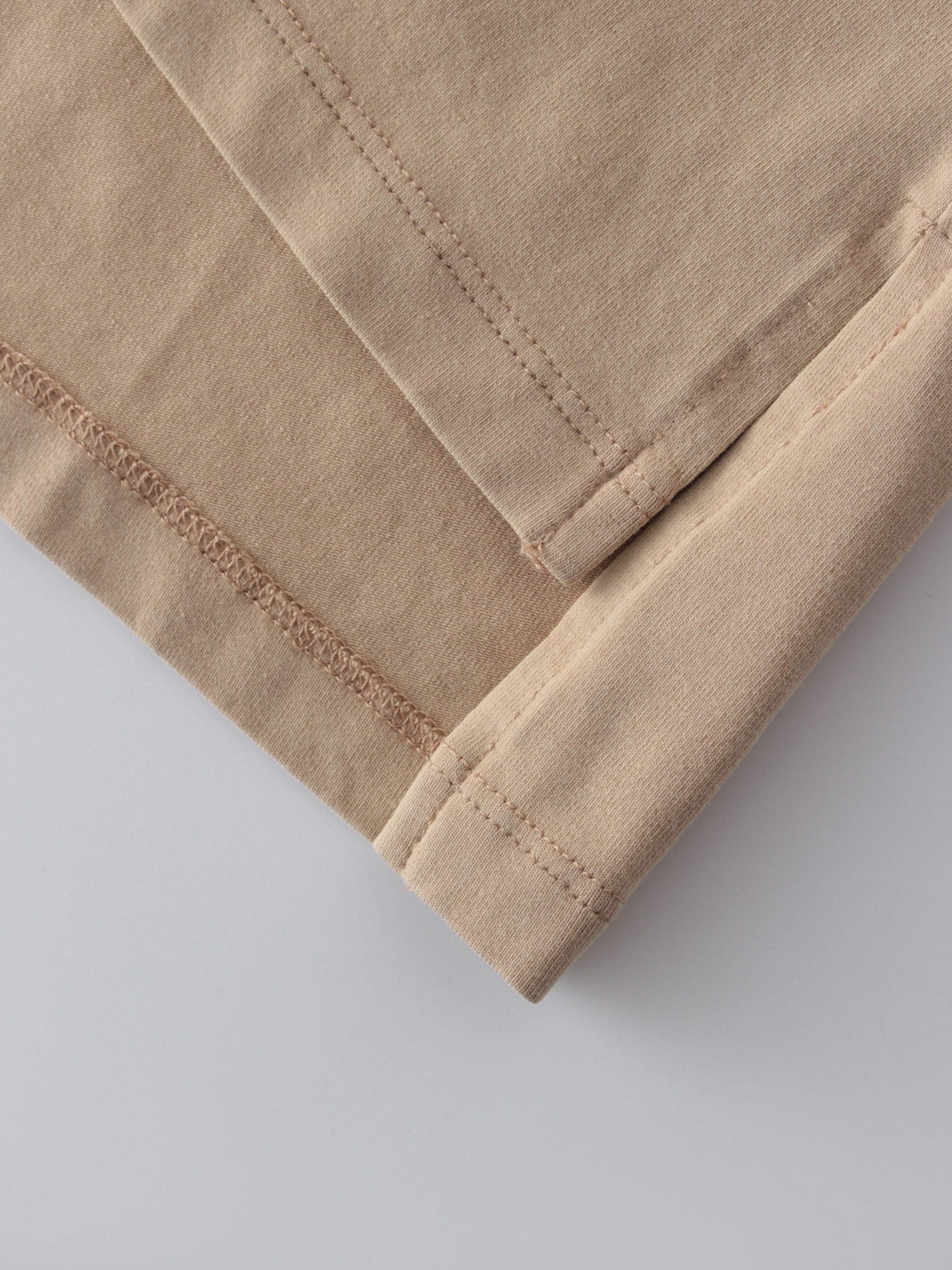 WASHED CROP TEE-TAN