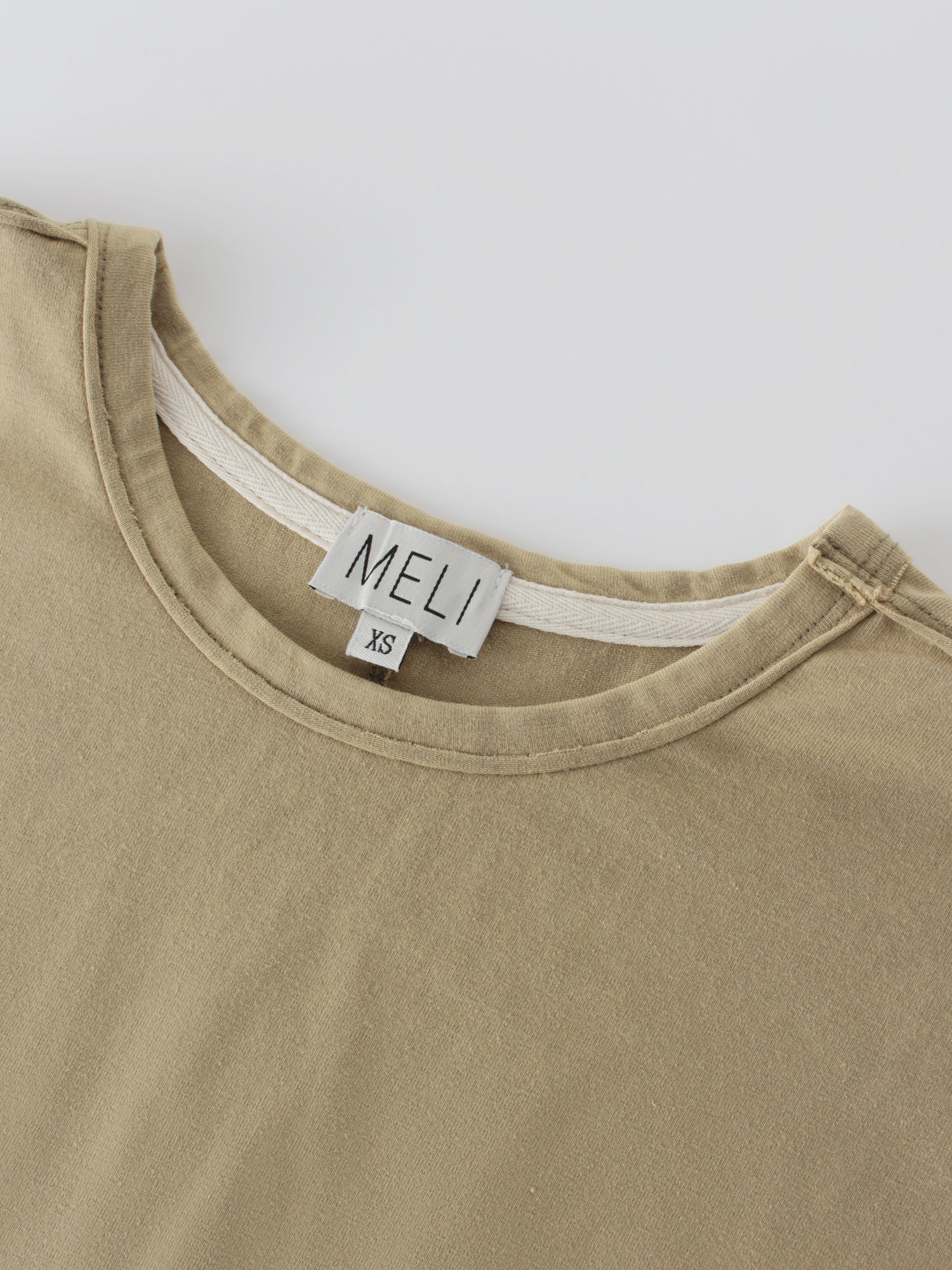 WASHED CROP TEE-OLIVE