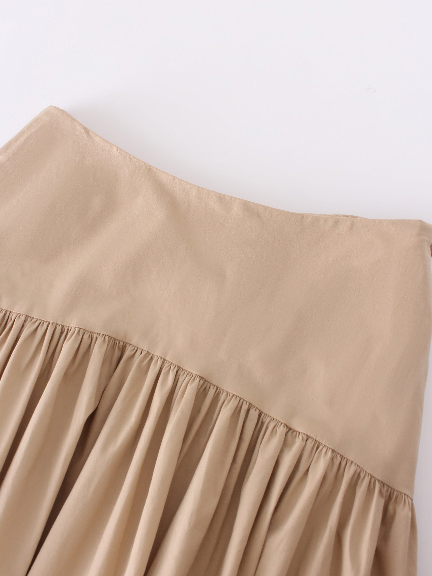 YOLK TIERED SKIRT-TAN