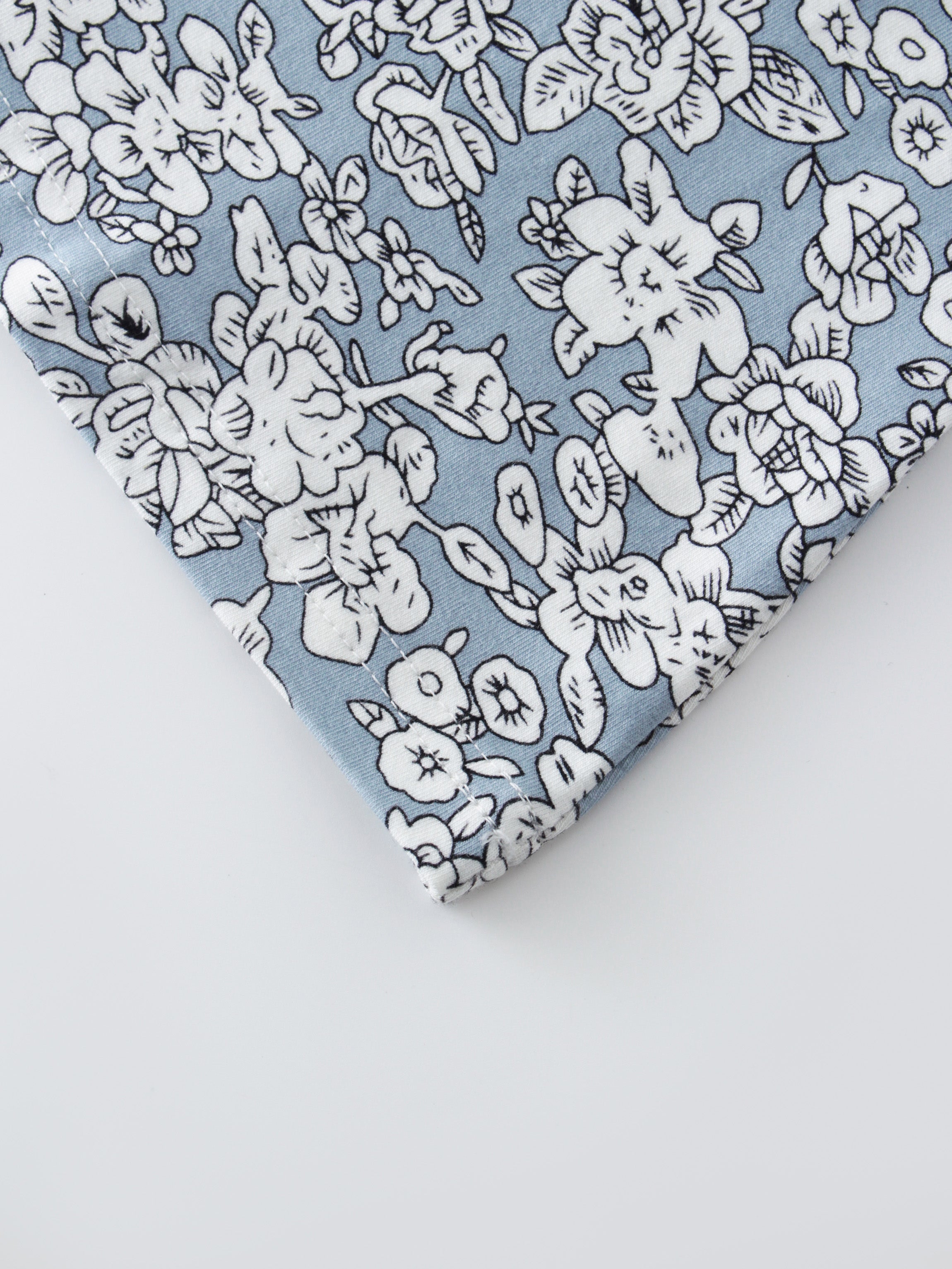 PRINTED CREW-BLUE FLORAL