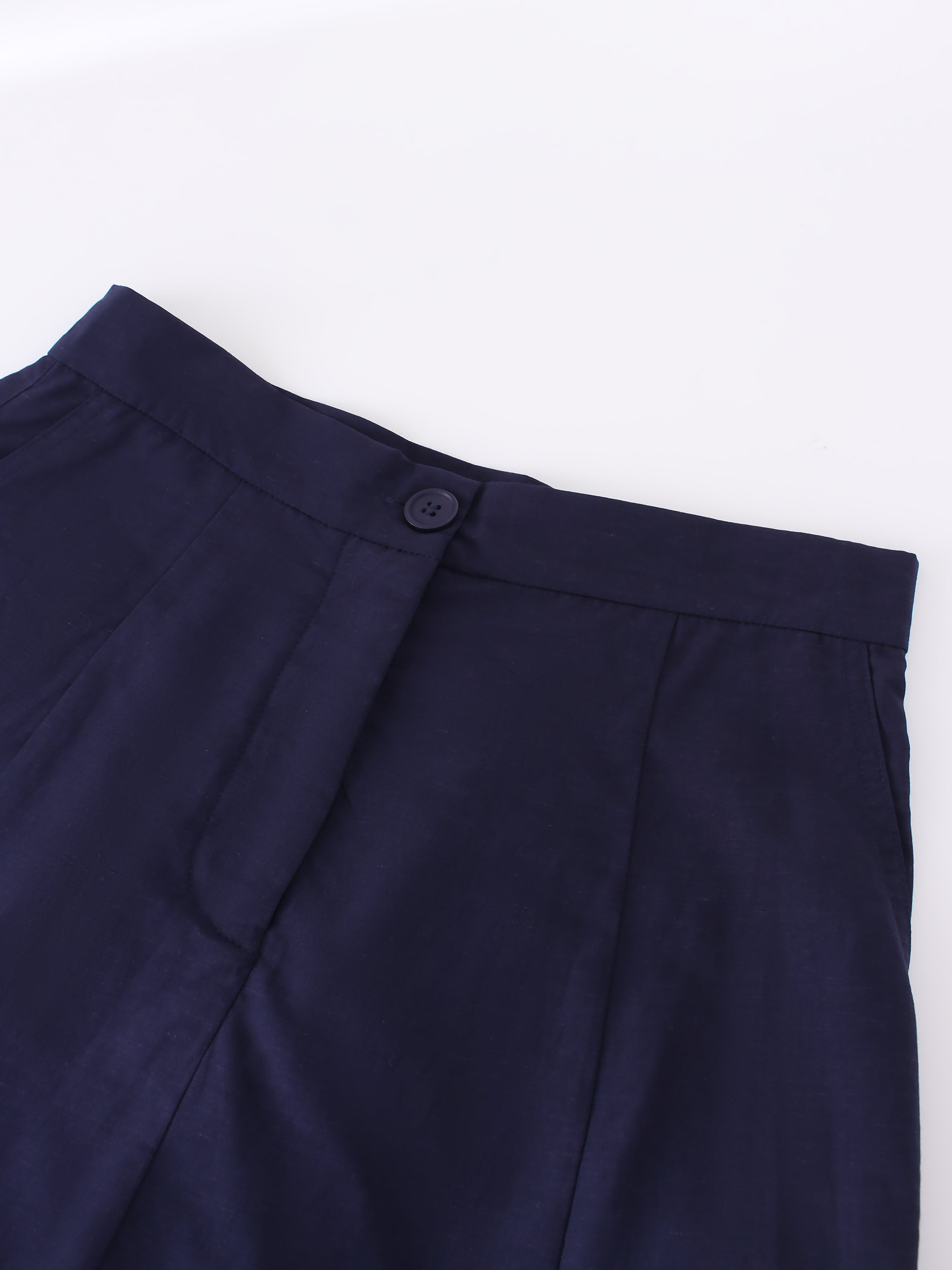 A-Line Seamed Skirt-Navy